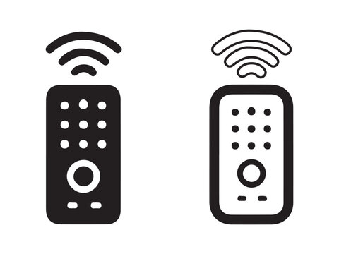 Wireless remote controls with signal icons Vector