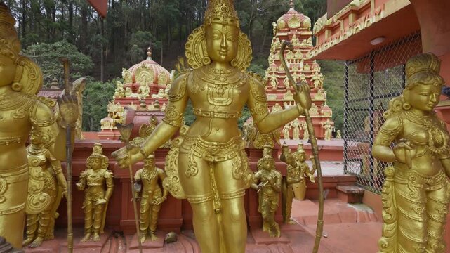 An incredible closeup of the Seetha Amman Hindu temple in Nuwara Eliya, Sri Lanka.

