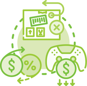 Returning buyer concept. Conversion relationship, patron trust, preference value icon vector illustration