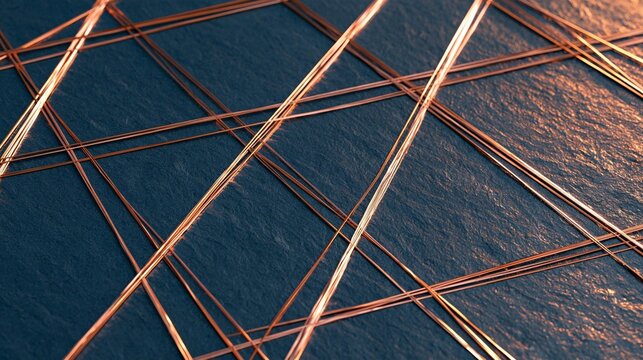 Close-up of a geometric pattern made up of multiple intersecting lines. the lines are arranged in a diamond shape, creating a sense of depth and dimension.
