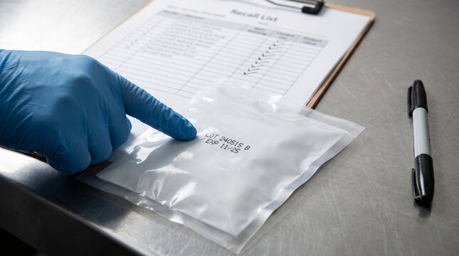 Macro lot code inspection on a plain food package at intake control