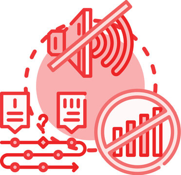 Silent communication concept. Pause eyebrow, posture mime, motion nod icon vector illustration