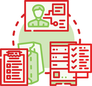 Validate prior beliefs concept. Assumption credibility, judgment evidence, certainty bias icon vector illustration