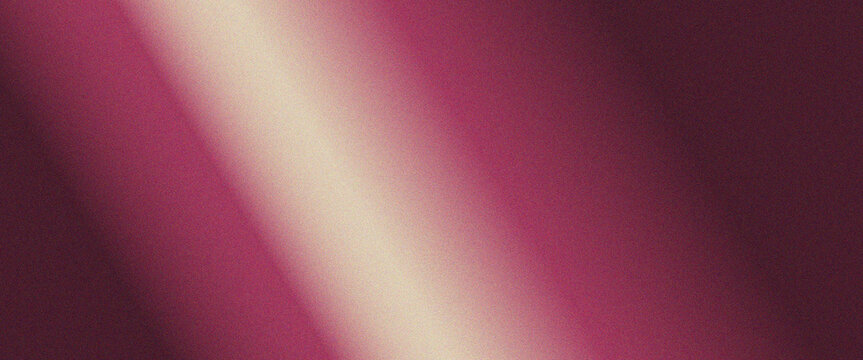 Abstract blurred gradient background with pink and maroon diagonal light streak grainy noise texture wallpaper for design use
