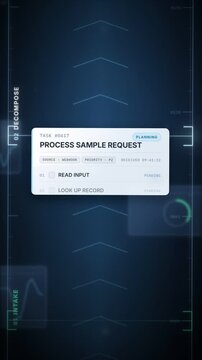 Automated task card completing workflow steps with parallel tools running in vertical format