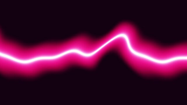 Abstract Glowing Pink Sine Wave Motion Graphic Background With Smooth Fluorescent Waves
