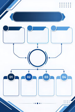 Infographic flow chart vector template with steps for business process presentation