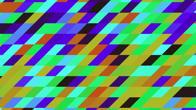Abstract Motion Background With Colorful Diagonal Parallelogram Shapes Moving in a Seamless Loop