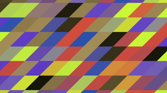 Abstract Geometric Background With Moving Diagonal Colorful Parallelograms