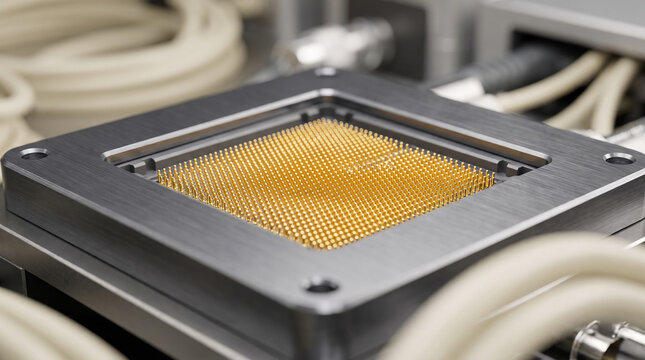 High Density Final Test Socket with Gold Pogo Pins for Chiplet Module