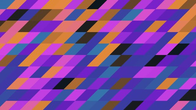 Abstract Geometric Background With Moving Diagonal Colorful Parallelograms