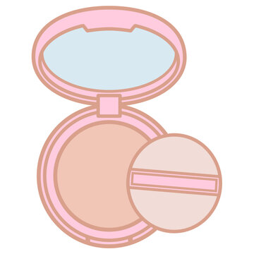 Compact Powder Vector Illustration 