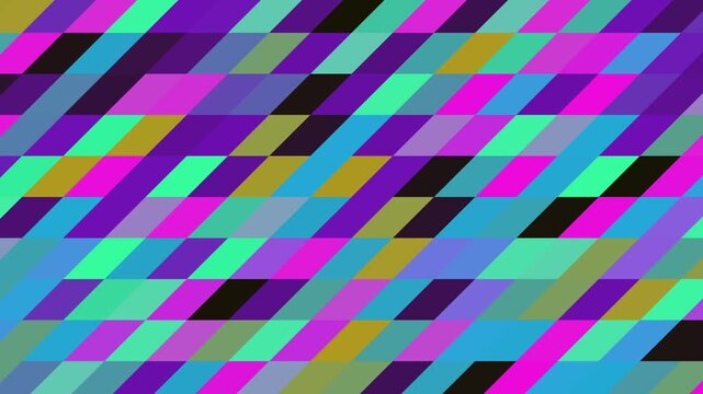 Abstract Geometric Background With Moving Diagonal Colorful Parallelogram Shapes