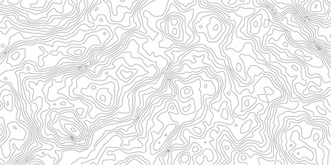 Topographic map vector background, abstract contour lines on white, geographic relief pattern for cartography and outdoor adventure design © SELIM