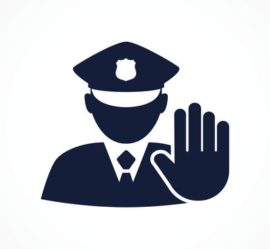 Policeman Enforcement and Compliance Icon