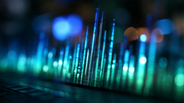 Digital Audio Equalizer and Sound Wave Spectrum on Screen