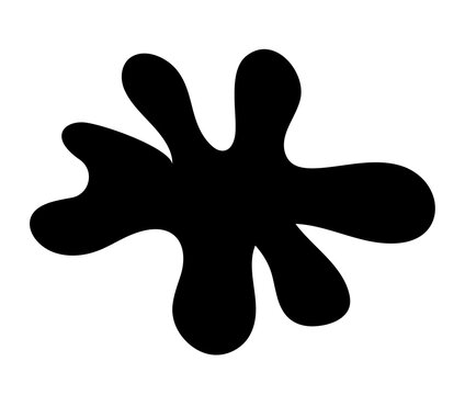 Black ink spatter icon png bold shape, transparent background