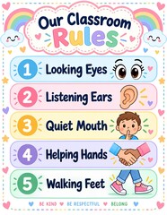 Fototapeta premium classroom rules poster, preschool classroom rules, kindergarten rules, classroom expectations, teacher classroom decor, school rules poster, behavior expectations, preschool teacher decor, kindergarte