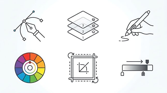 Colorful Design Elements and Tools