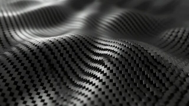 Wavy carbon fiber texture with shallow depth of field
