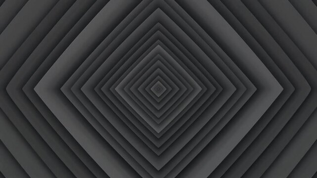 Abstract dark gray geometric background with layered diamond shapes creating a modern tunnel depth effect