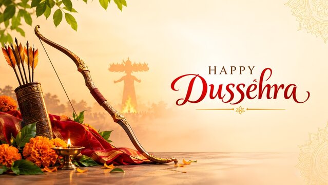 Celebrating Dussehra Vijayadashami Hindu Festival Indian Cultural Tradition on October 12