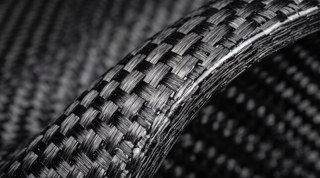 Macro Woven Carbon Fiber Composite Surface Texture