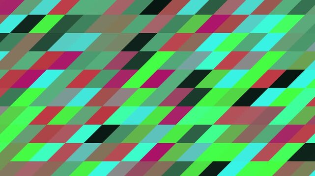Abstract Motion Background With Colorful Diagonal Parallelogram Shapes Moving in a Seamless Loop