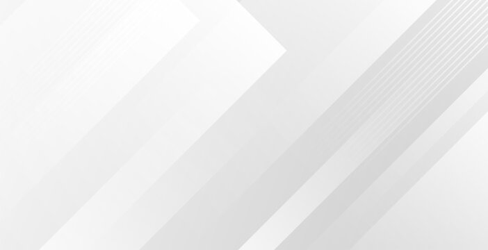 White and gray geometric abstract background with diagonal lines and subtle shadows for modern design