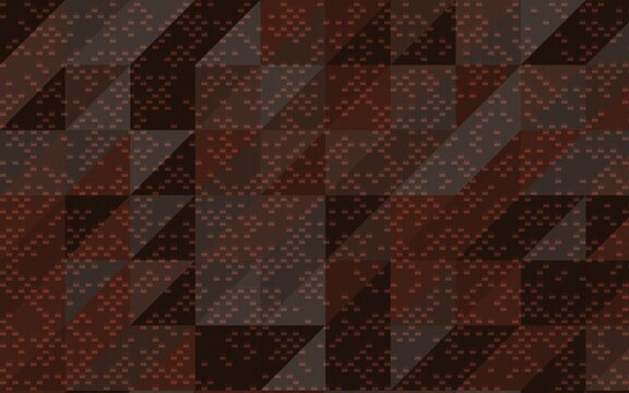 Abstract triangle mosaic pattern with textured brown overlay for creative geometric design.