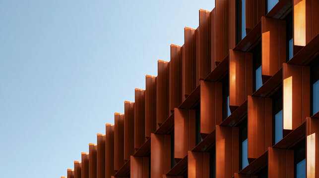 Modern Architecture Exterior with Corten Steel Facade Panels