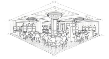 Industrial Style Arcade Lounge with Modern Gaming Machines Round Tables and Elegant Seating in a Warm Wooden Interior © Aloy
