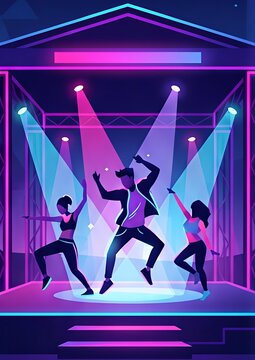 people dancing in the nightclub