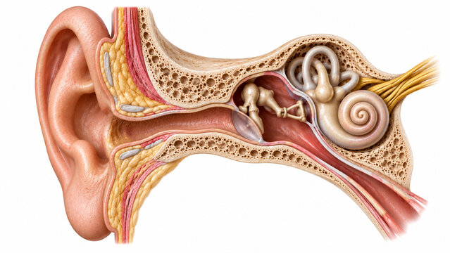 Human Ear Anatomy External Auditory Canal Cross Section