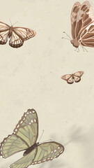 Aesthetic nature butterfly phone wallpaper © Rawpixel.com