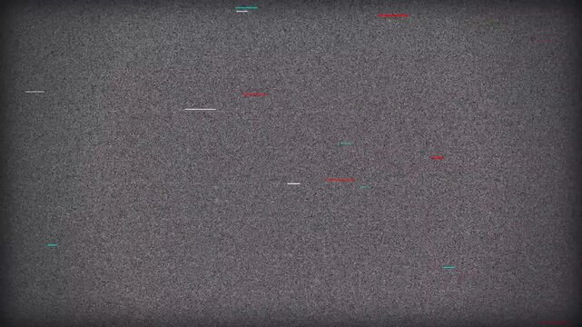 Analog TV Static Noise and Digital Glitch Background