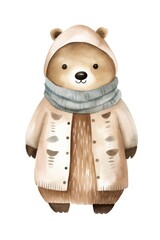 Fototapeta premium Cute sloth cartoon winter toy.