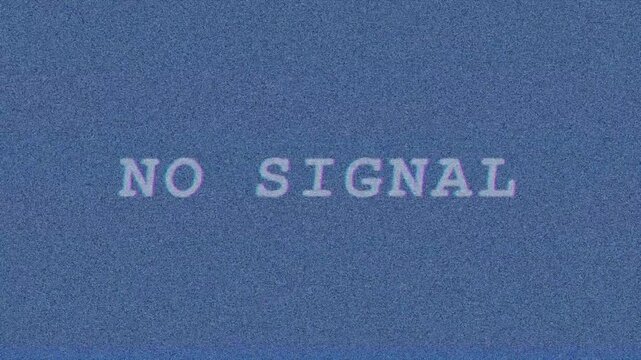 Retro Glitch No Signal Animation with Chromatic Aberration