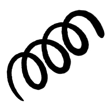 doodle  black spiral isolated