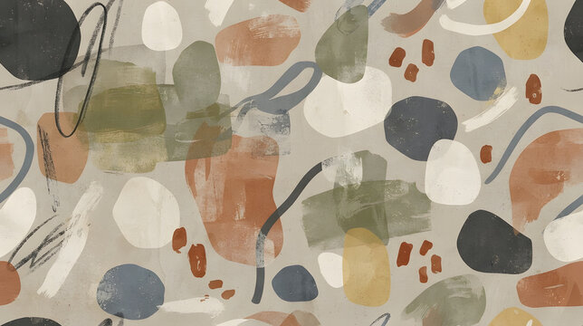 seamless wabi sabi abstract pattern