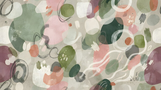 seamless wabi sabi abstract pattern