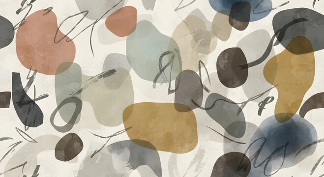 seamless wabi sabi abstract pattern