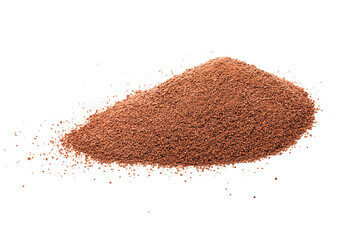 Obraz premium Pile of cocoa powder isolated on white background.