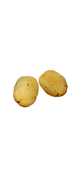 Two Indonesian Traditional Combro Fried Cassava with Oncom Filling Isolated on Transparent Background PNG