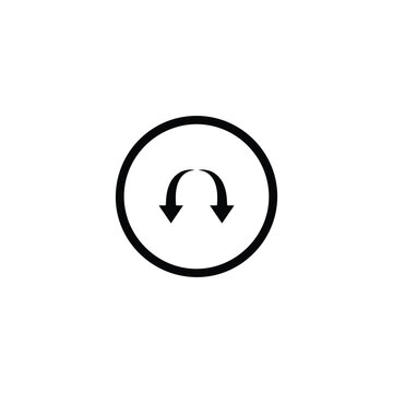 Circular black arrow minimalist simple circular arrow round arrow minimalist simple arrow