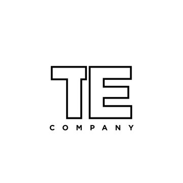 Letter T and E, TE logo design template. Minimal monogram initial based logotype.