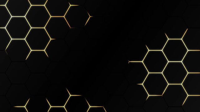 Abstract Glowing Hexagon Background
