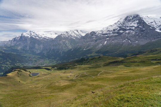 Alpine Meadows Above Grindelwald with the Eiger North Face