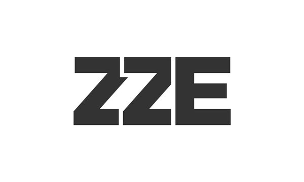 ZZE logo design template with strong and modern bold text. Initial based vector logotype featuring simple and minimal typography. Trendy company identity.