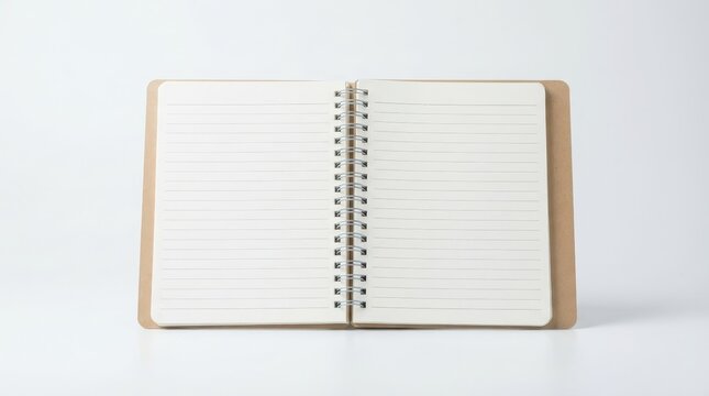 Minimalist open wooden notebook with dotted pages.